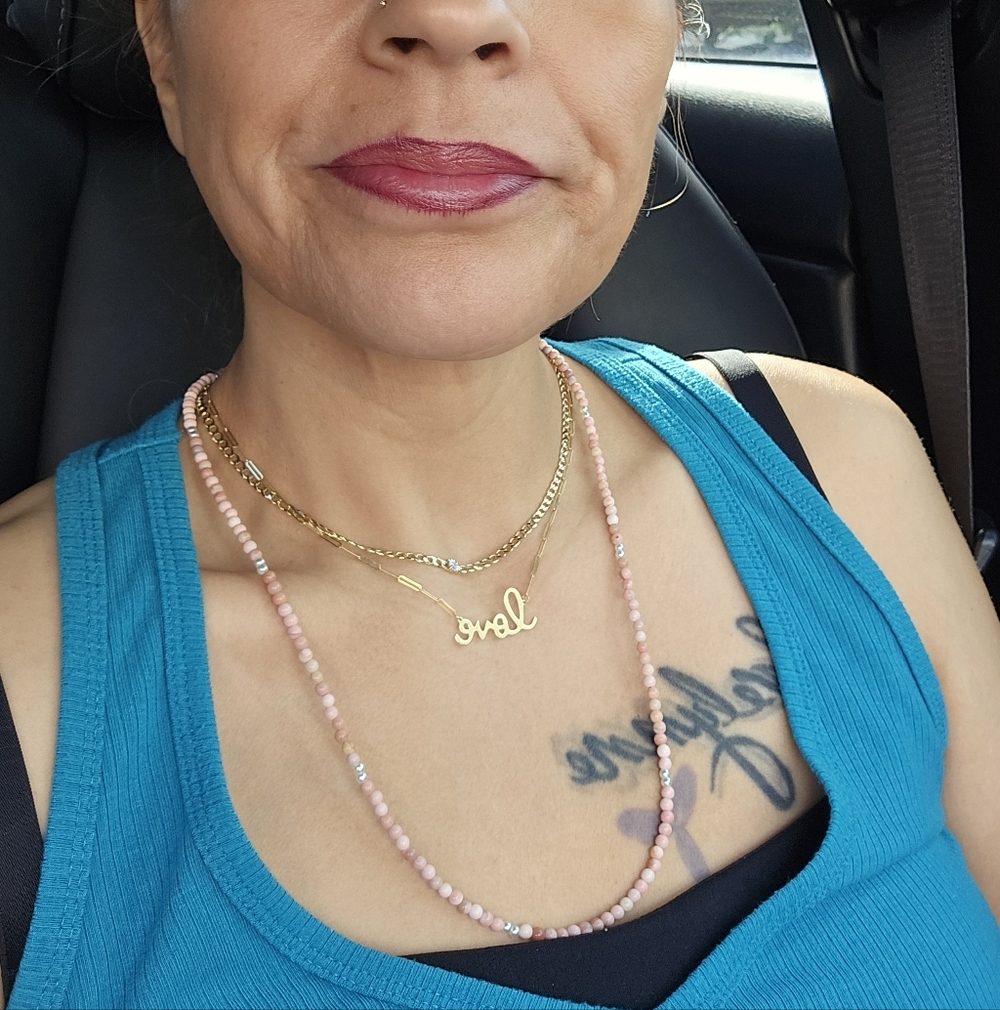 Pink Opal Necklace - Picture 2 of 3